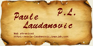 Pavle Laudanović vizit kartica